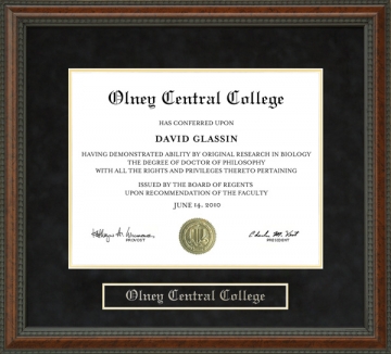 Olney Central College Diploma Frame