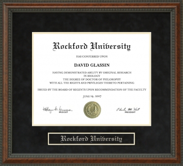 Rockford University Diploma Frame