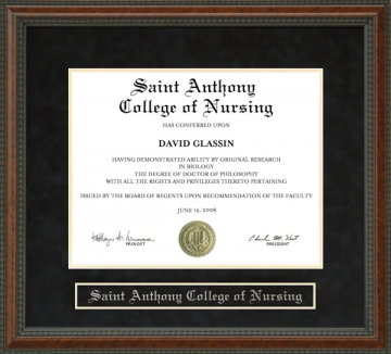 Saint Anthony College of Nursing (SACN) Diploma Frame