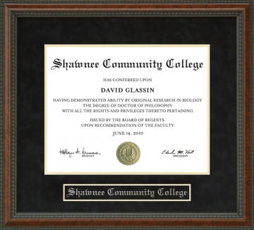 Shawnee Community College Diploma Frame