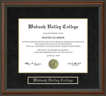 Wabash Valley College Diploma Frame