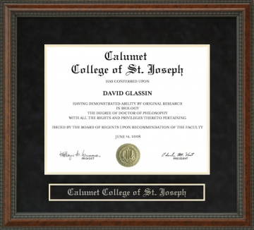 Calumet College of St. Joseph (CCSJ) Diploma Frame