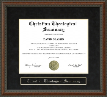 Christian Theological Seminary (CTS) Diploma Frame