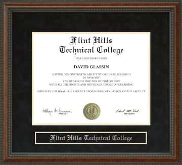 Flint Hills Technical College Diploma Frame