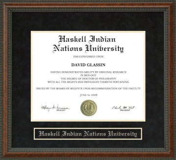 Haskell Indian Nations University Diploma Frame