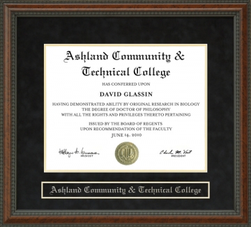 Ashland Community & Technical College (ACTC) Diploma Frame