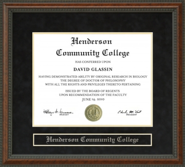 Henderson Community College Diploma Frame