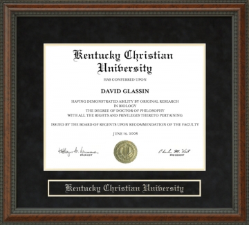 Kentucky Christian University (KCU) Diploma Frame