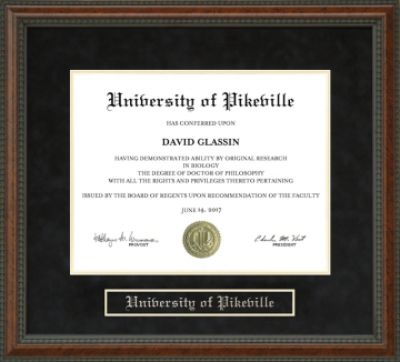 University of Pikeville (UPike) Diploma Frame