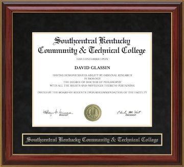 Southcentral Kentucky Community & Technical College Mahogany Diploma Frame