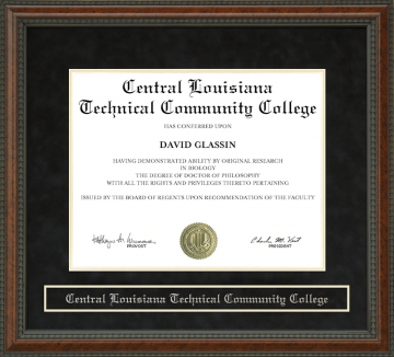 Central Louisiana Technical Community College Diploma Frame