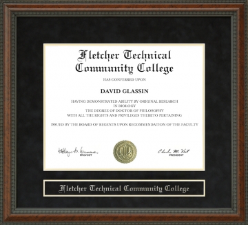 Fletcher Technical Community College Diploma Frame