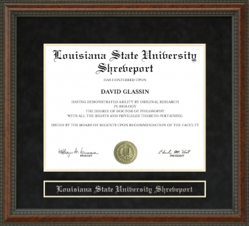 Louisiana State University Shreveport Diploma Frame