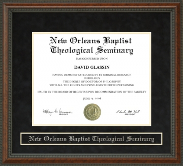 New Orleans Baptist Theological Seminary (NOBTS) Diploma Frame