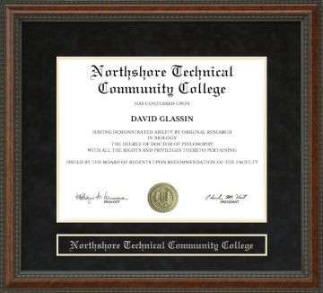 Northshore Technical Community College Diploma Frame