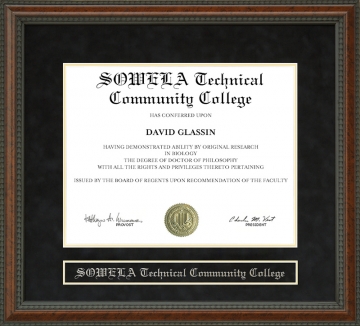 SOWELA Technical Community College Diploma Frame