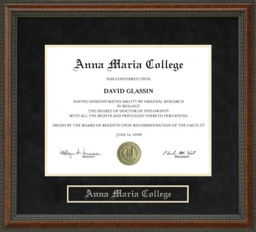 Anna Maria College (AMC) Diploma Frame