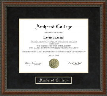 Amherst College Diploma Frame