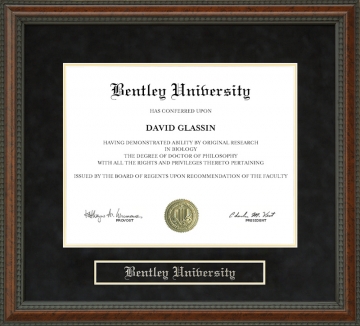 Bentley University Diploma Frame