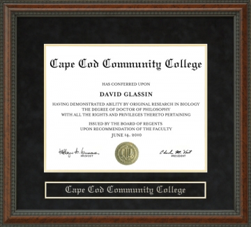 Cape Cod Community College Diploma Frame