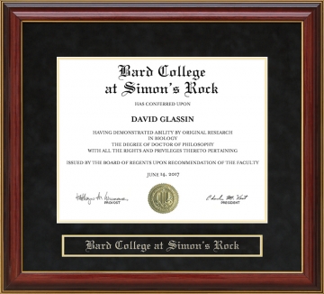 Bard College at Simon's Rock Mahogany Diploma Frame