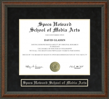 Specs Howard School of Media Arts Diploma Frame