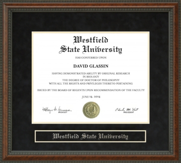 Westfield State University Diploma Frame