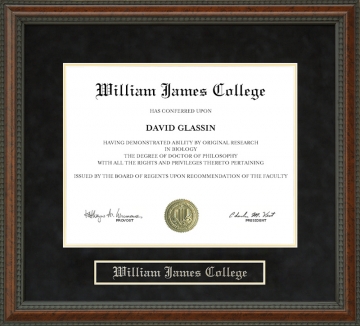 William James College Diploma Frame