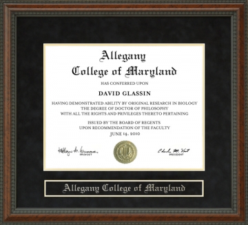 Allegany College of Maryland (ACM) Diploma Frame