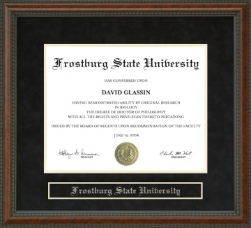 Frostburg State University (FSU) Diploma Frame