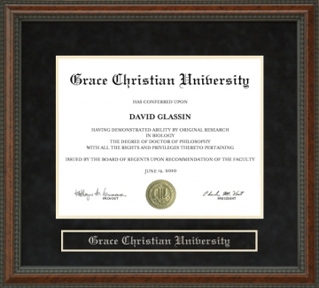 Grace Christian University Diploma Frame