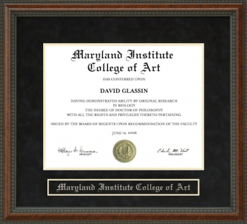 Maryland Institute College of Art (MICA) Diploma Frame