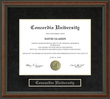 Concordia University (CUAA) Diploma Frame