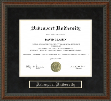 Davenport University Diploma Frame