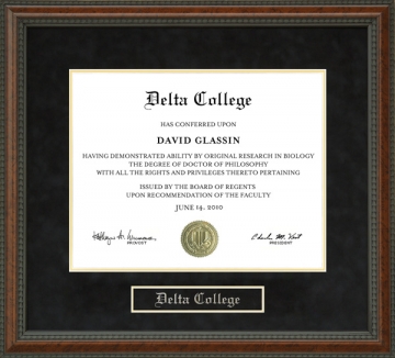 Delta College Diploma Frame