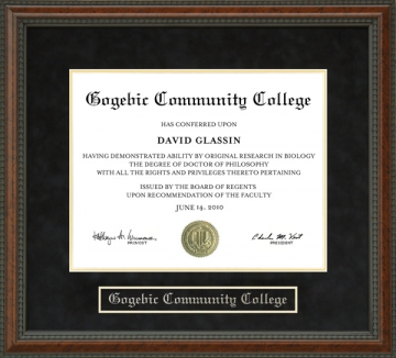 Gogebic Community College Diploma Frame