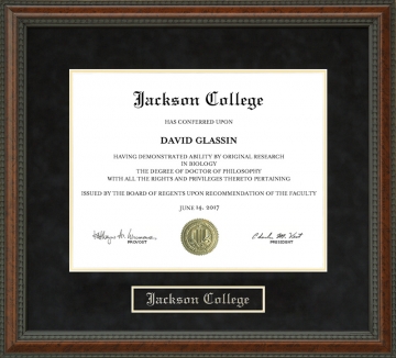 Jackson College Diploma Frame