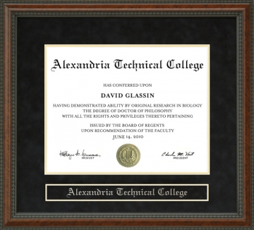 Alexandria Technical College Diploma Frame