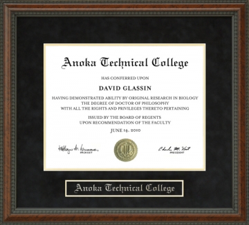 Anoka Technical College Diploma Frame