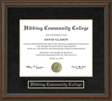 Hibbing Community College Diploma Frame