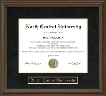 North Central University (NCU) Diploma Frame
