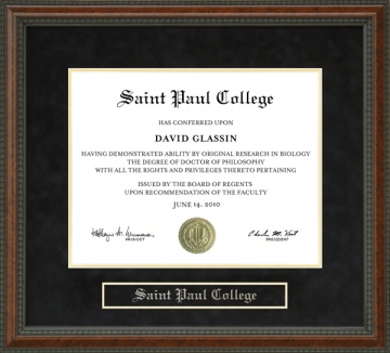 Saint Paul College Diploma Frame