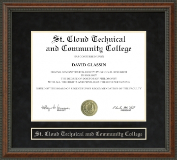 St. Cloud Technical and Community College Diploma Frame