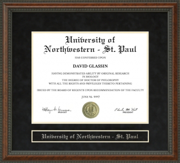 University of Northwestern - St. Paul Diploma Frame