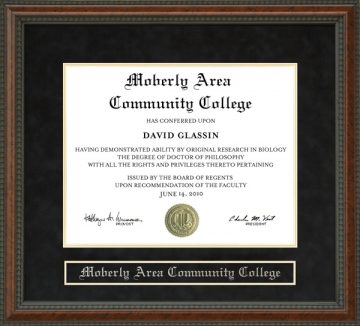 Moberly Area Community College (MACC) Diploma Frame