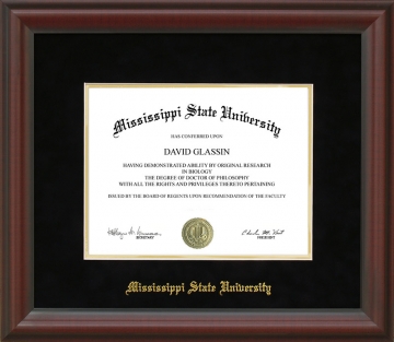 Mississippi State University Custom Diploma Frame