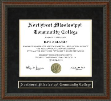 Northwest Mississippi Community College Diploma Frame