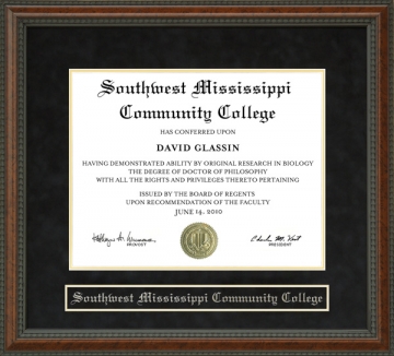 Southwest Mississippi Community College (SMCC) Diploma Frame