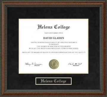 Helena College Diploma Frame