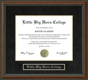 Little Big Horn College (LBHC) Diploma Frame